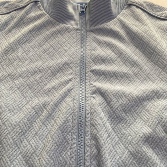 ALO Yoga Cropped Doubles Only Full Zip Jacket in Seashell Blue - Picture 6 of 6